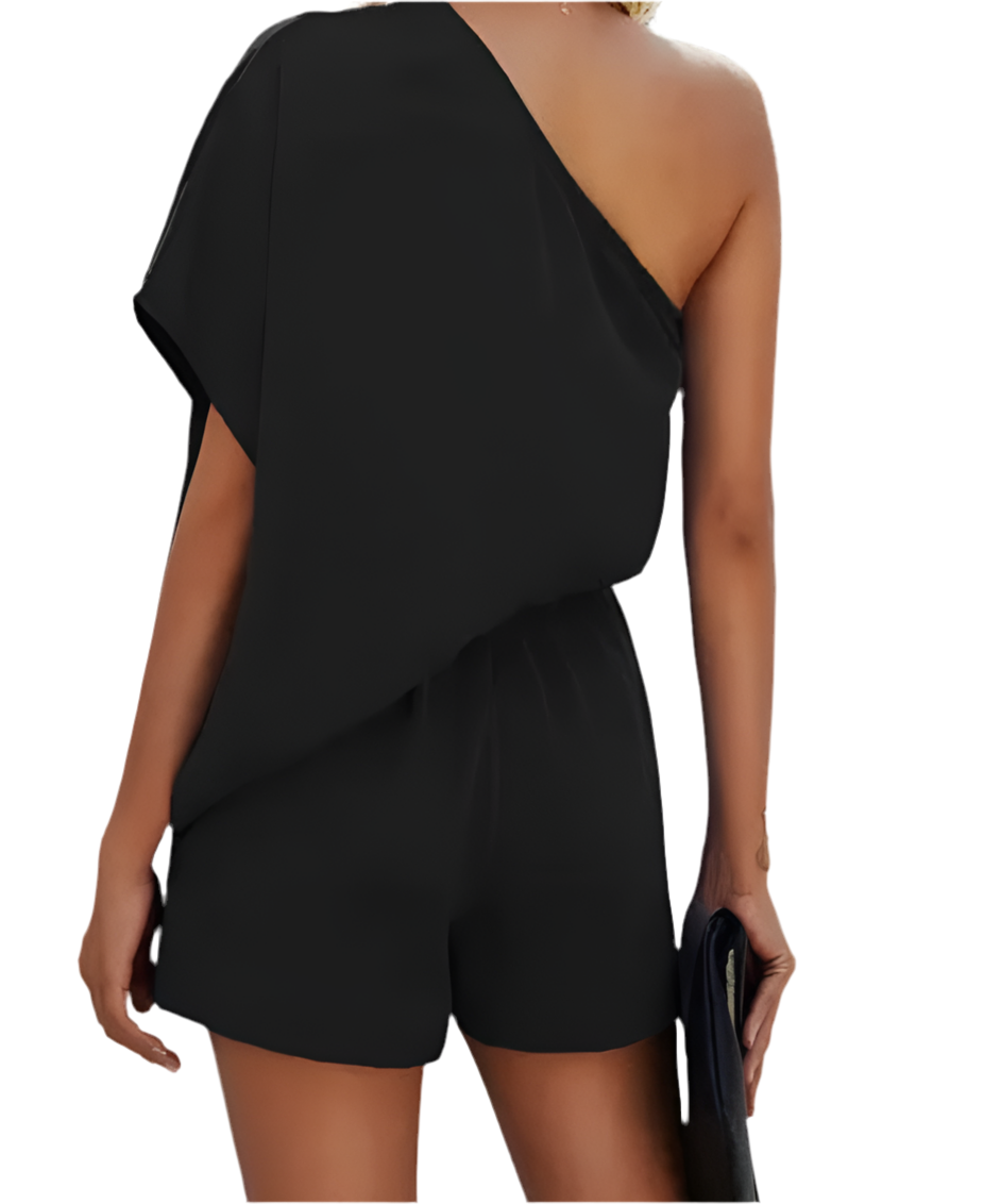 One Side Shoulder Romper