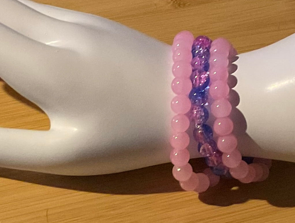 Rose Quartz Beaded Bracelets