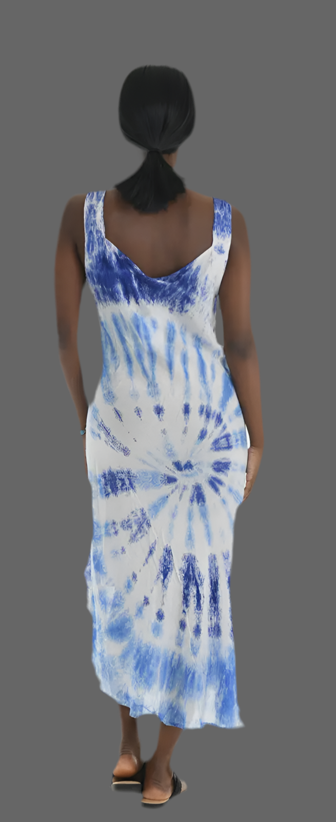 Blue & White Tie Dye Dress