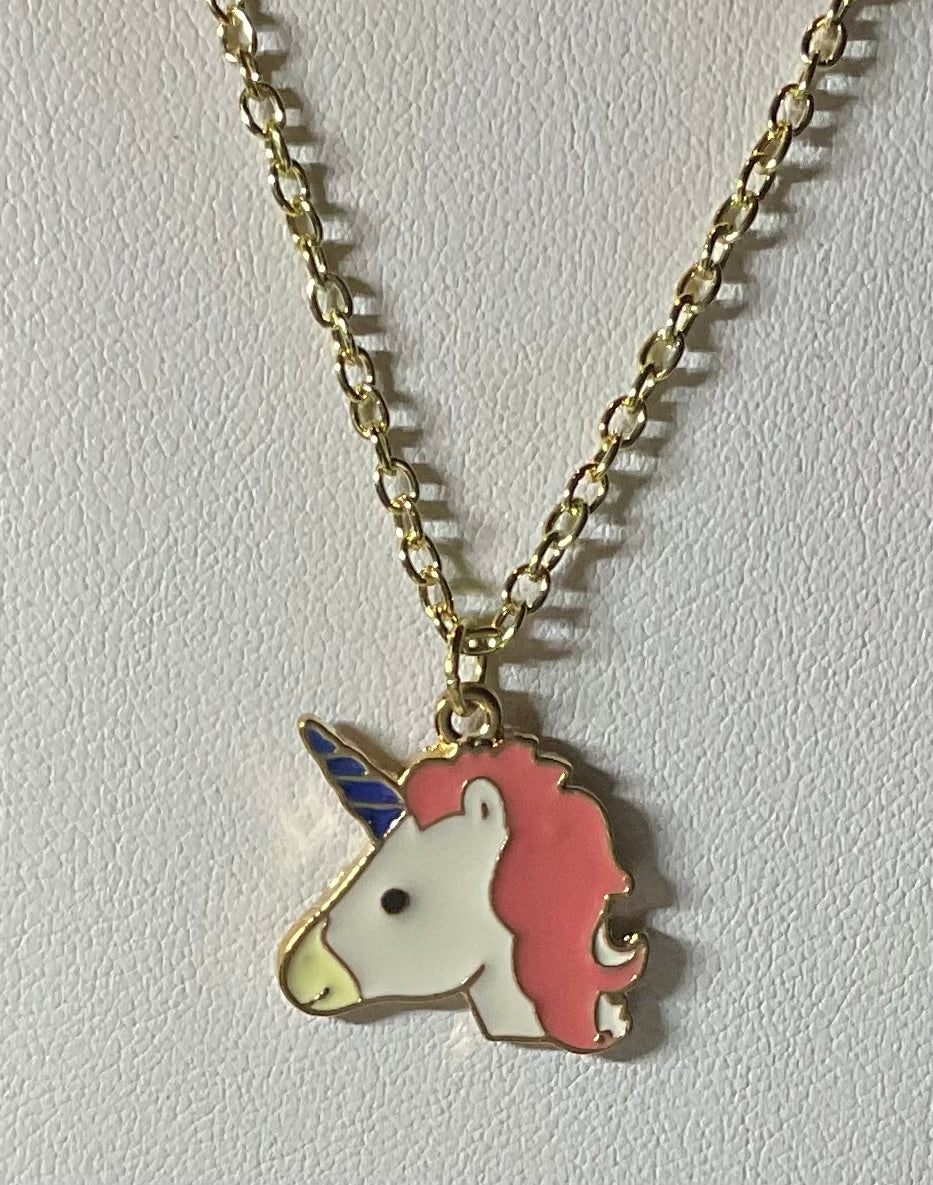 Pink Unicorn Necklace