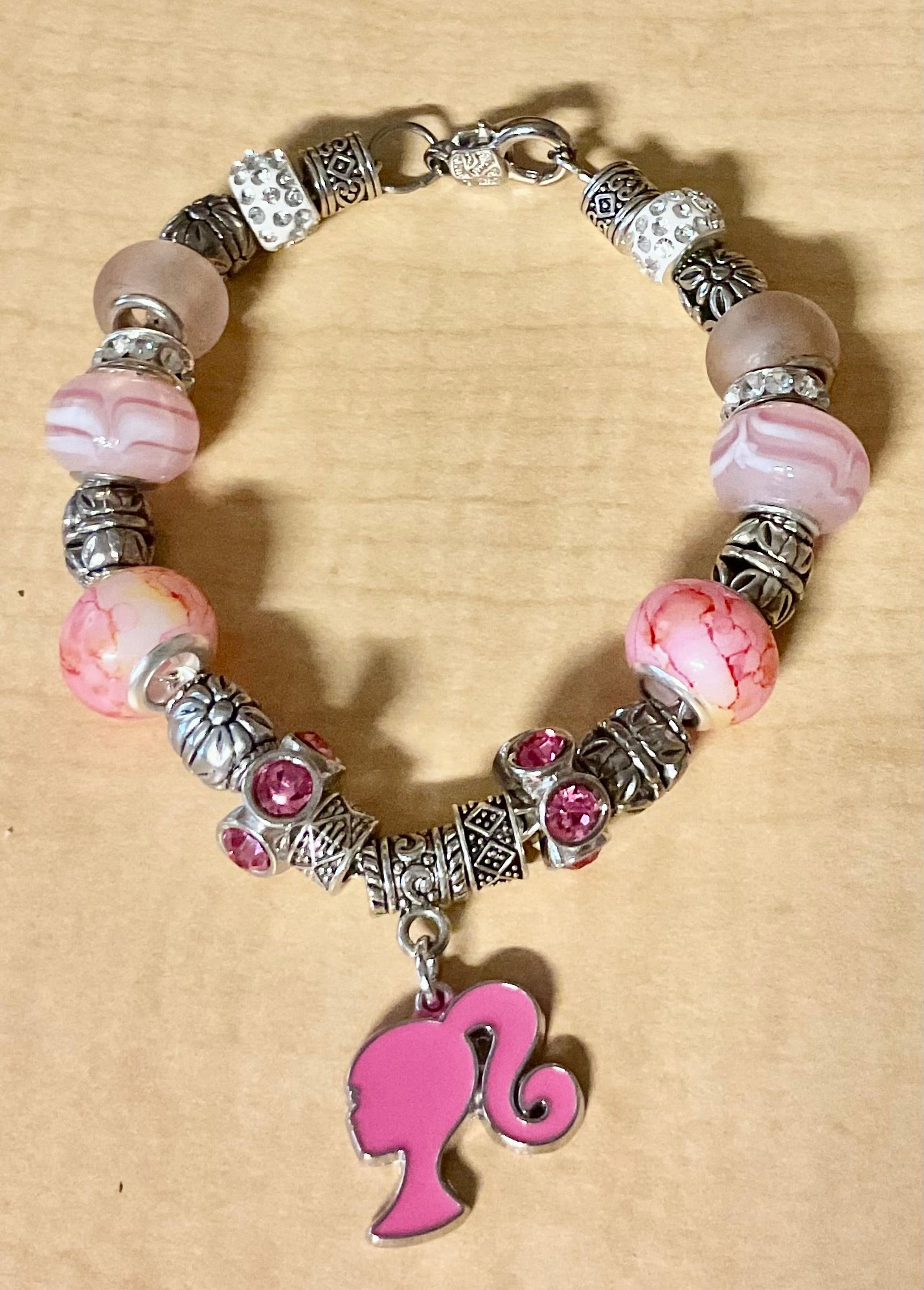 Barbie European glass beads bracelet