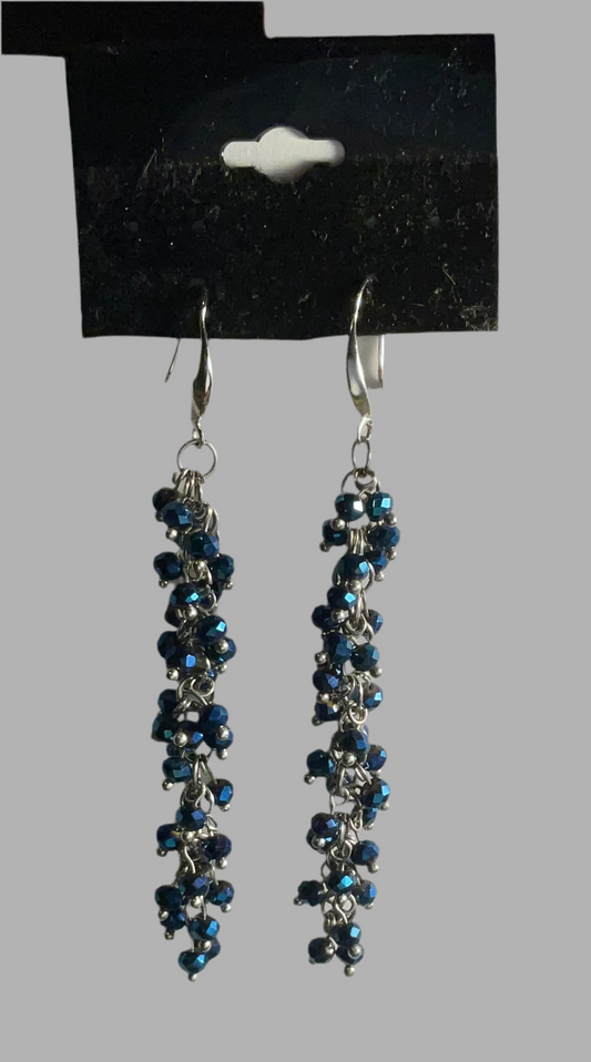 Cobalt Glass Bead Earrings