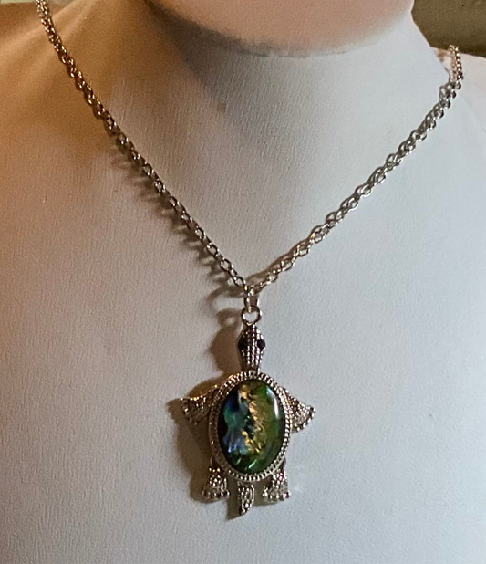 Abalone Turtle Necklace