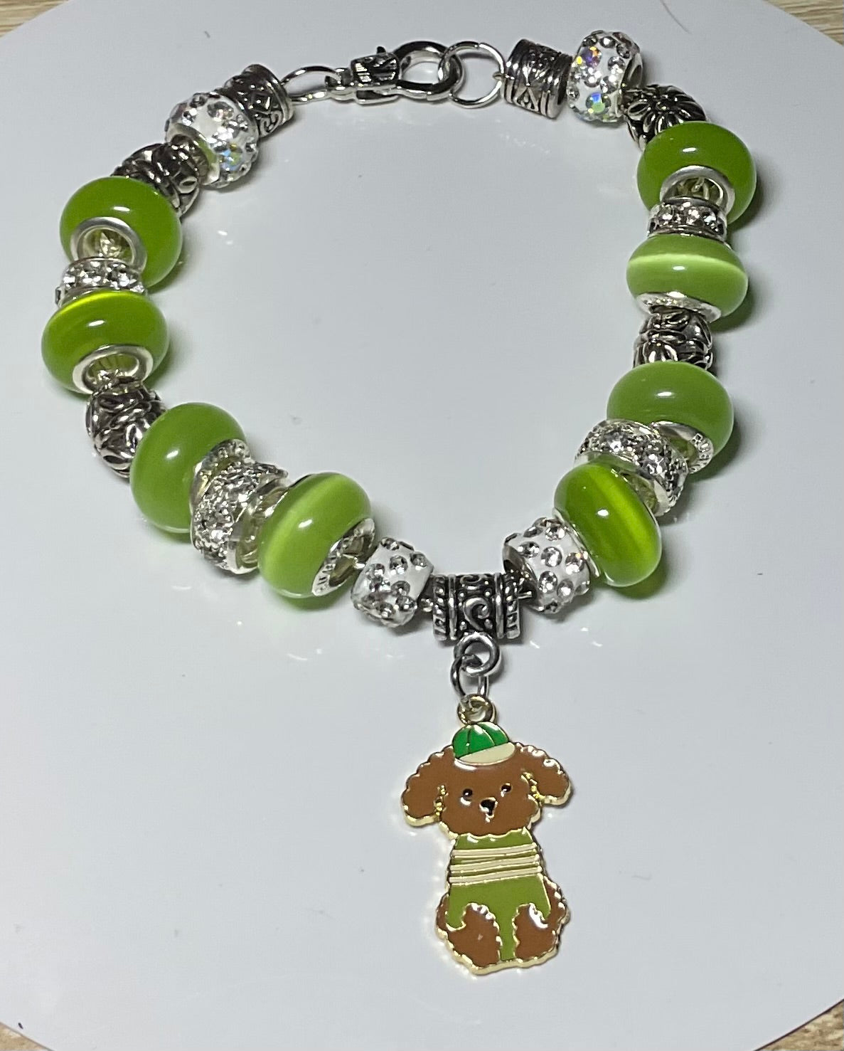 Brown & Green Puppy Bracelet