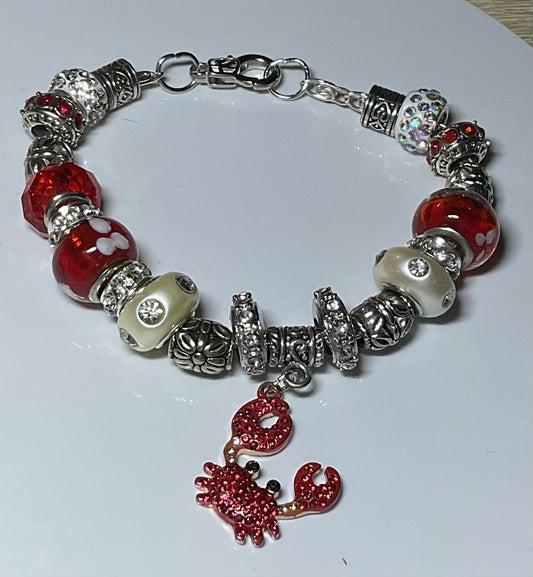 Red Lobster Charm Bracelet